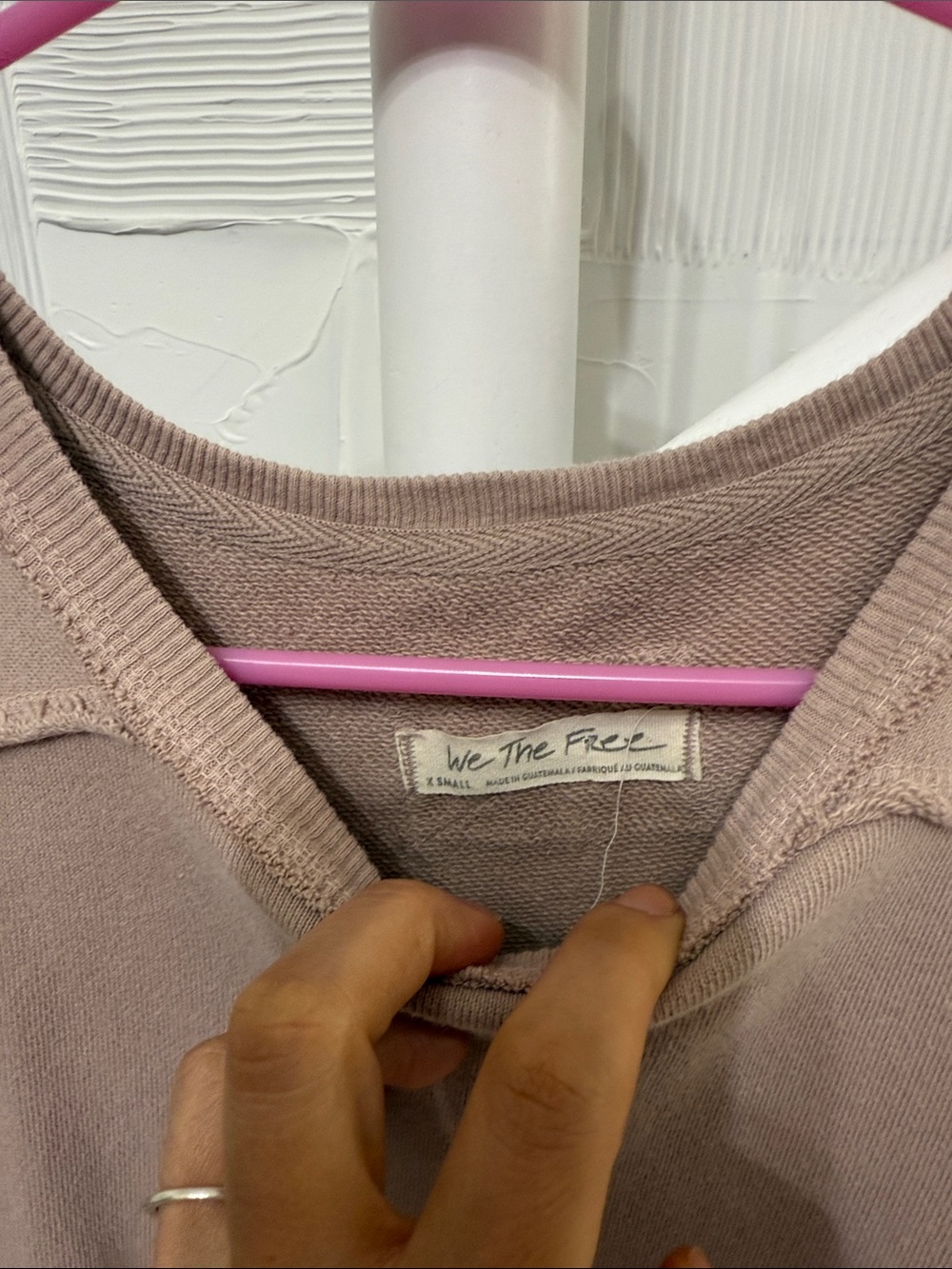 We the Free Mari Muscle pullover Mini Dress Dusty Plum Oversized Sweatshirt boho - Picture 11 of 13